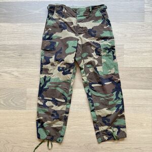 Woodland Camouflage Pant Adult 30x28 Vintage GI Trouser Hot Weather Combat